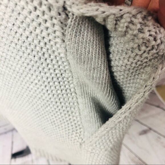 BB Dakota Long Open Front Duster Cardigan Sweater Grey Cotton Wool Blend XS - Picture 6 of 8